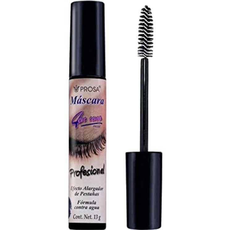 Prosa mascara 4 en 1 front packaging showing 13g tube and black cap for professional finish