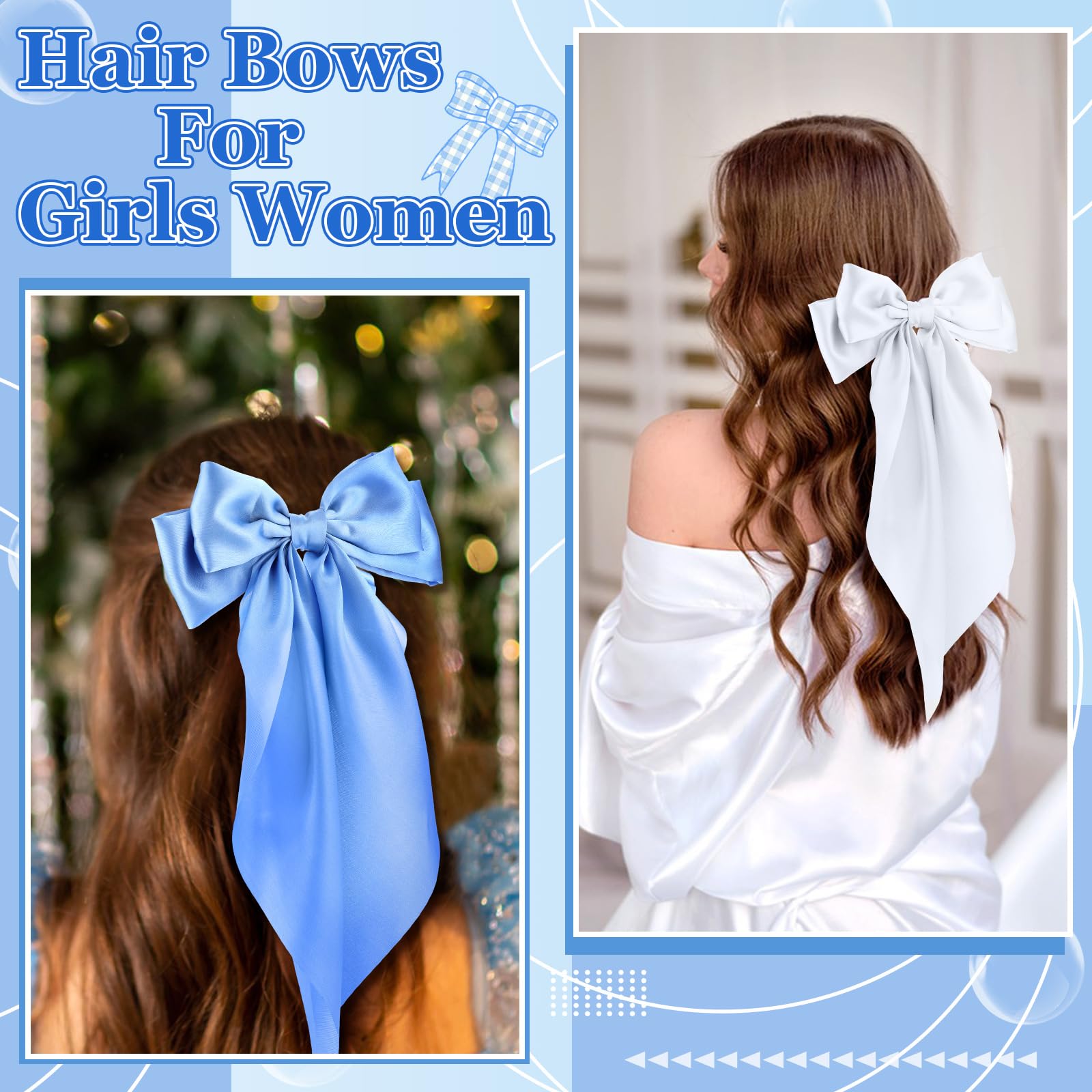 ProSuites bow woven into braid, adds visible color and textured interest to hair