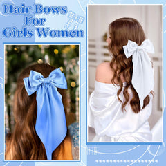 ProSuites bow woven into braid, adds visible color and textured interest to hair