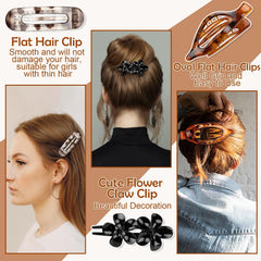 ProSuites flat clips holding half-up hair demonstrating low-profile comfort