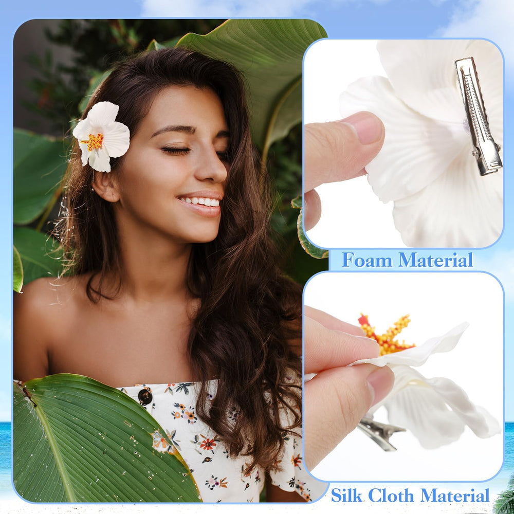 ProSuites double-headed silk flower clip detail on metal back, lifelike and secure
