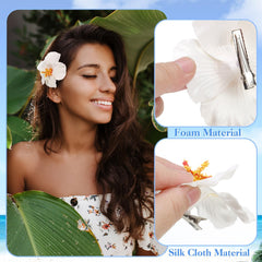 ProSuites double-headed silk flower clip detail on metal back, lifelike and secure