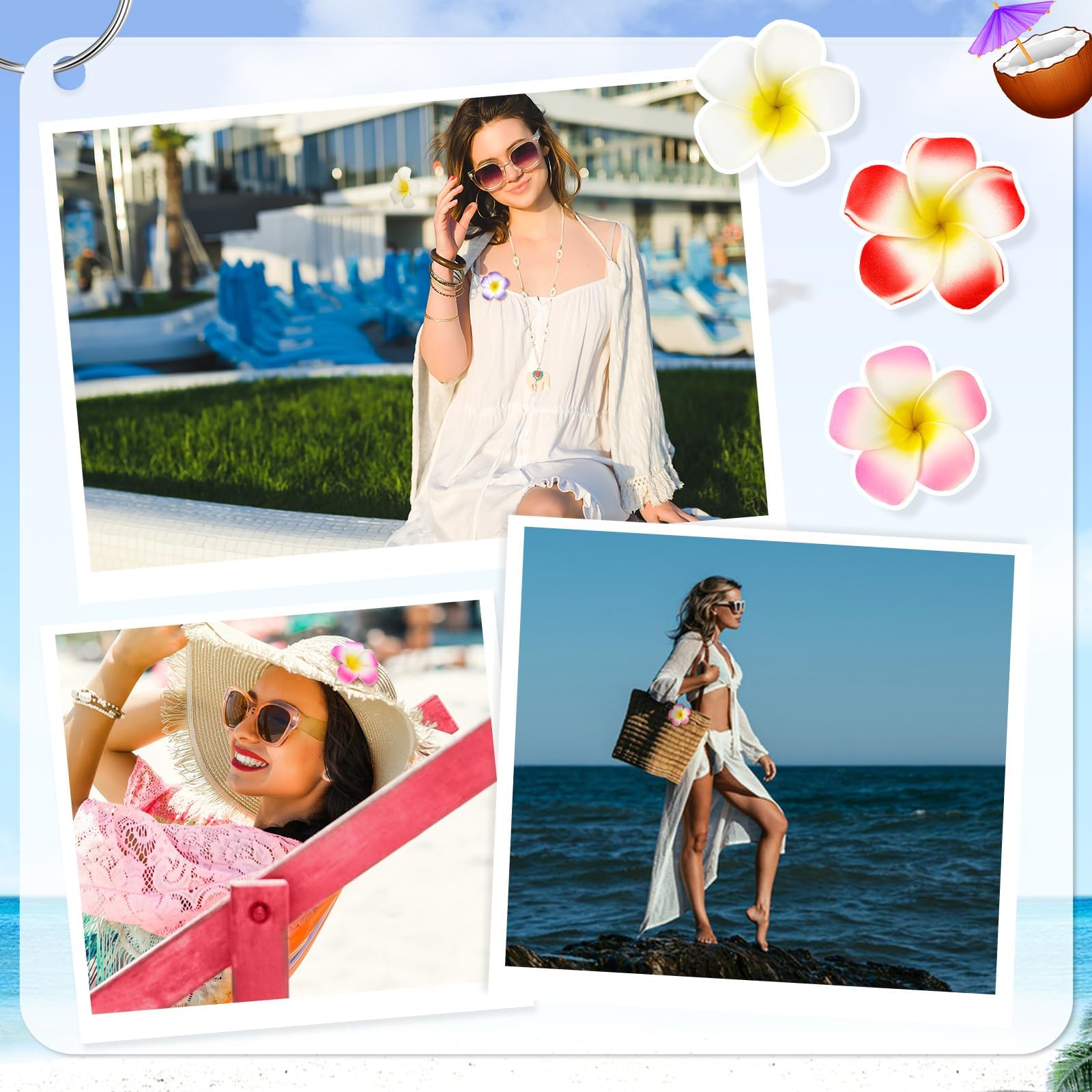 ProSuites worn in hair on beach to show tropical look and comfort