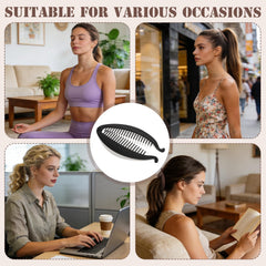 ProSuites clip used in outdoor ponytail showing reliable all-day hold