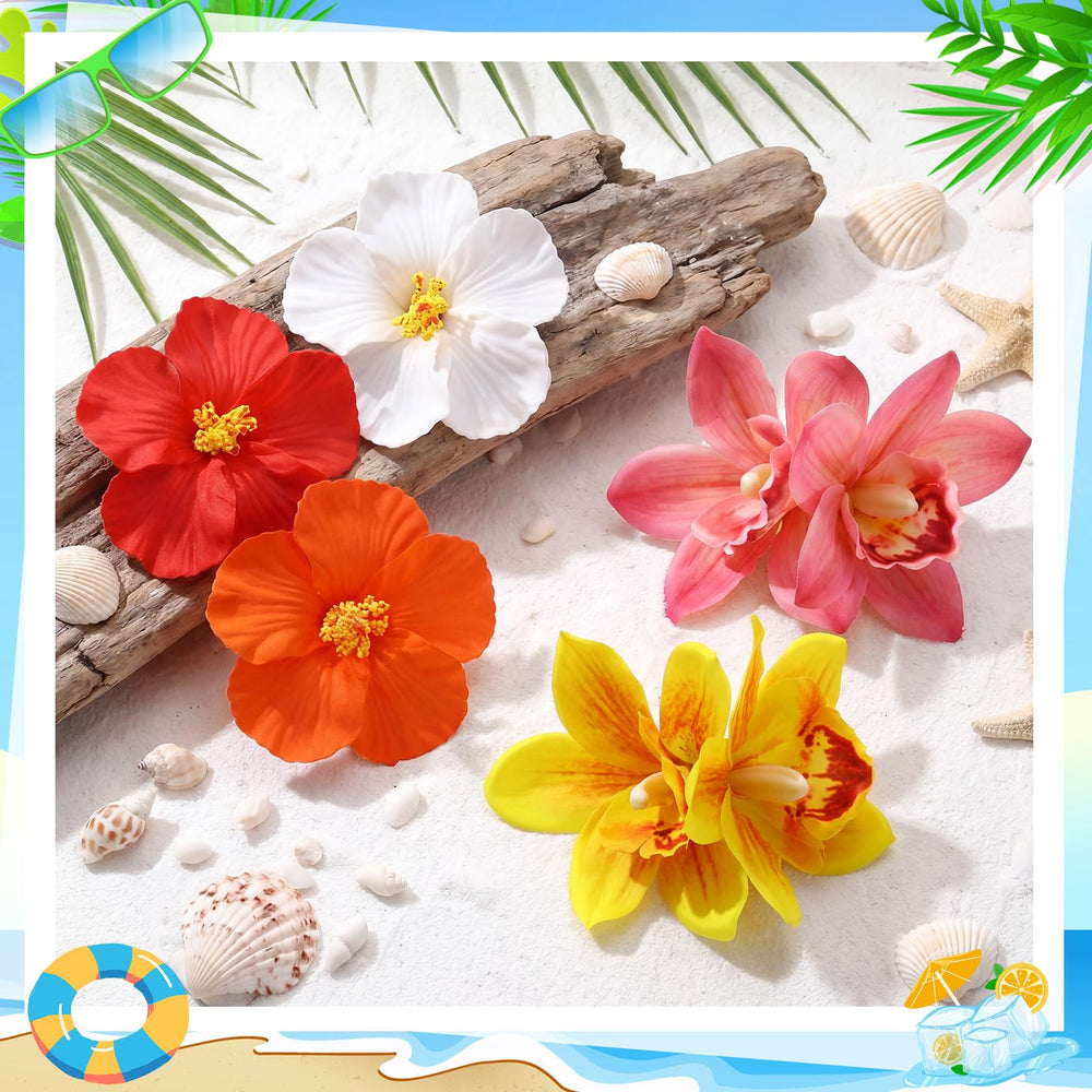 ProSuites flower clip worn on model at beach adding tropical style and photo-ready flair