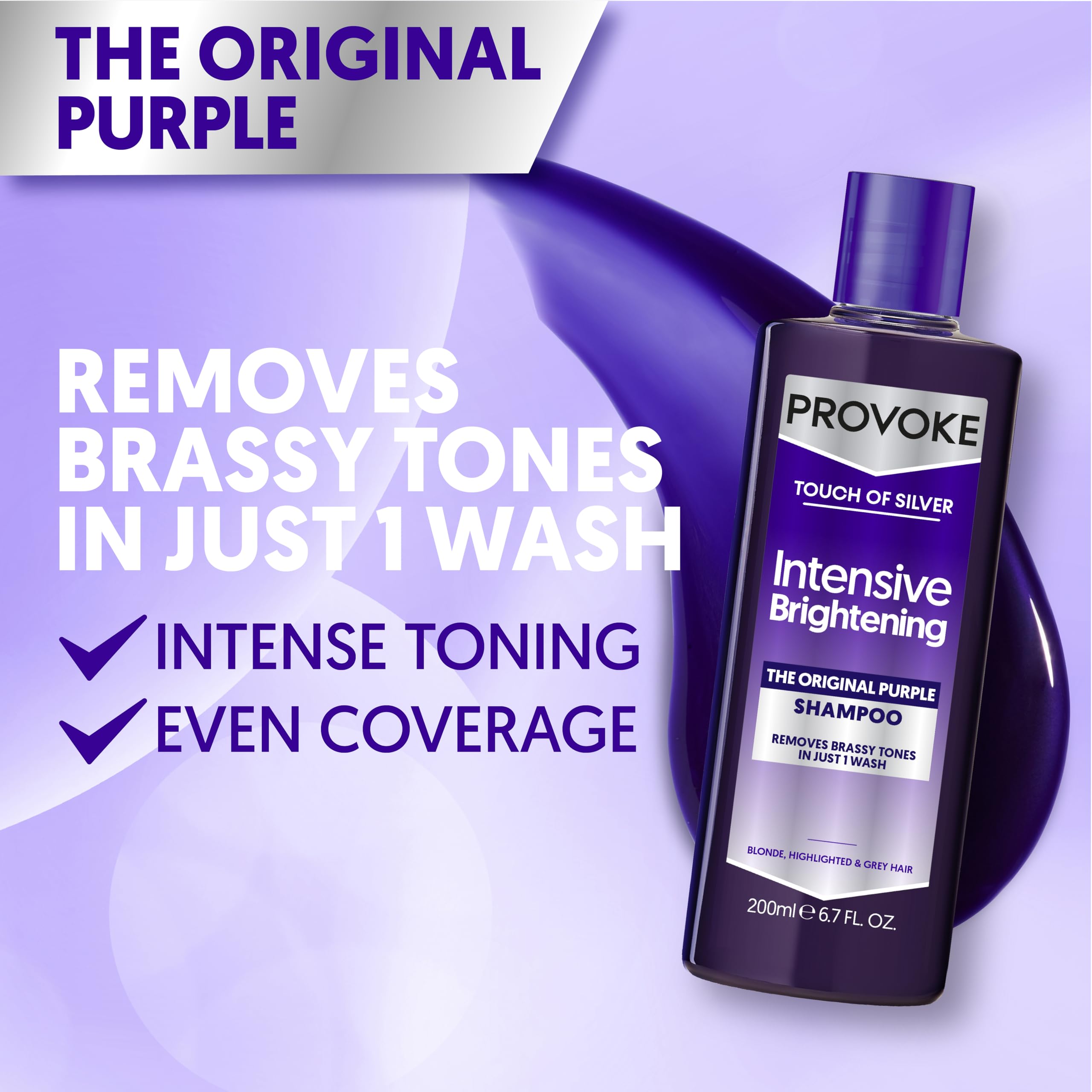 PROVOKE shampoo foam from bottle dispensing, demonstrating gentle lather