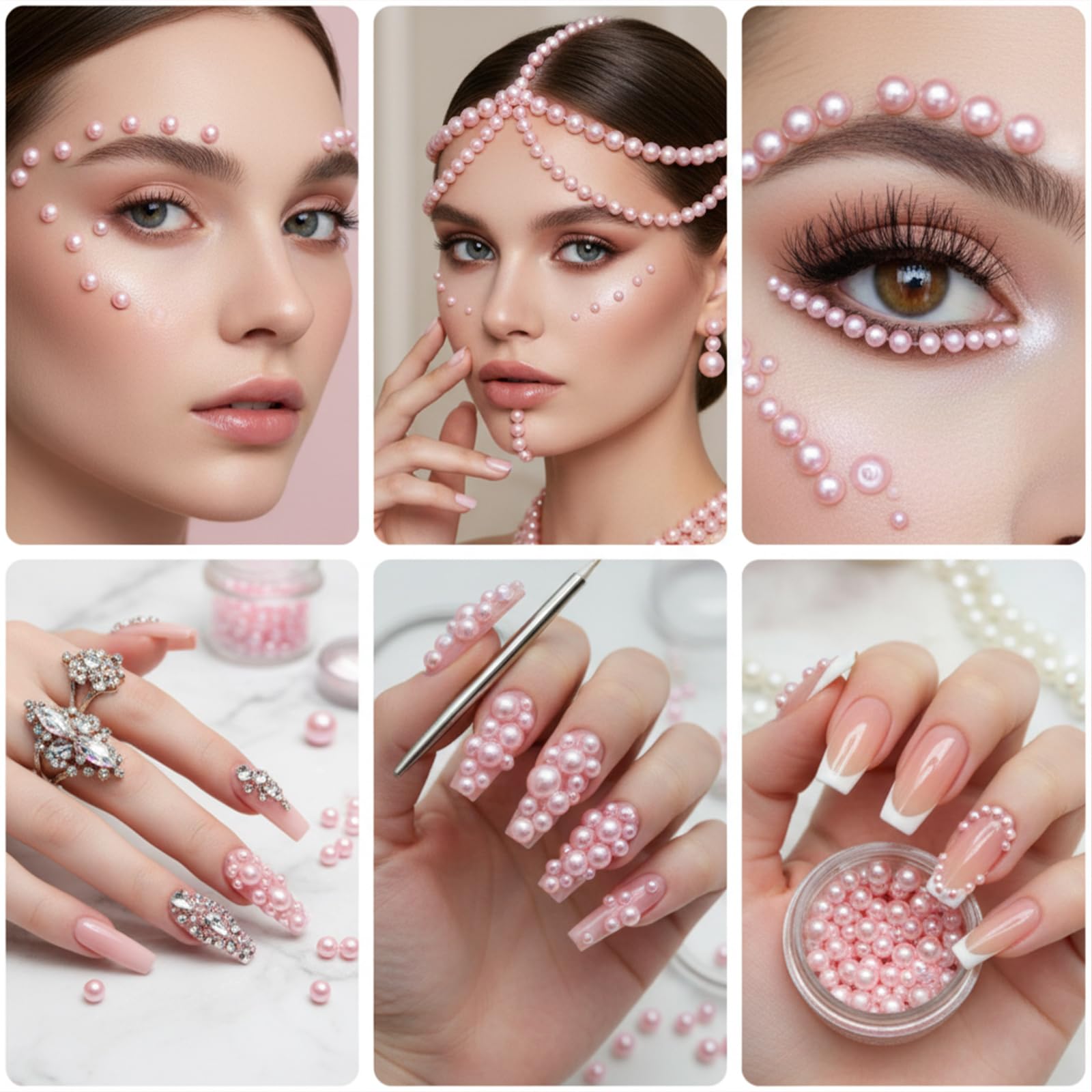 Prudiut pearls on hair accessory highlighting quick styling benefit