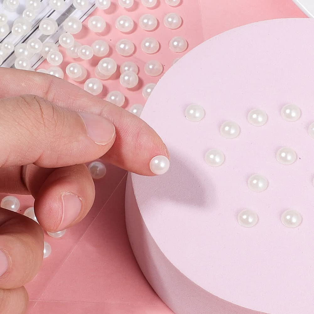Prudiut pearls applied on face for festival look adding instant shimmer