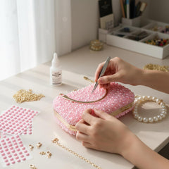 Prudiut pearls used in nail art for lasting shimmer and precision detail