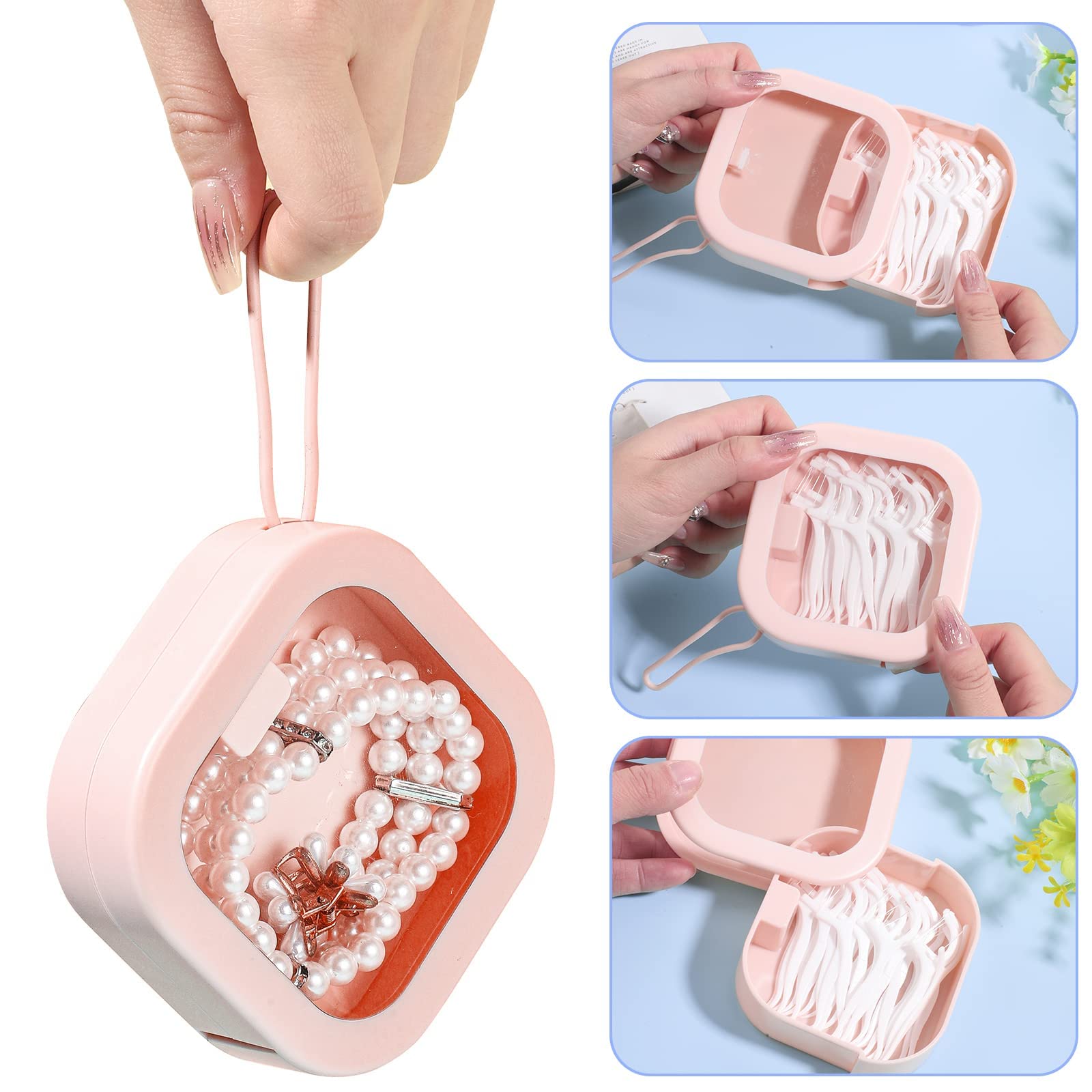 Prudiut open container showing hair ties inside for neat tangle-free storage