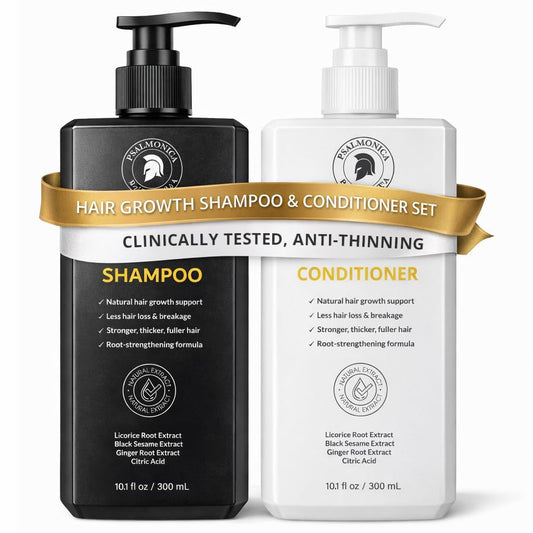 Psalmonica front packaging showing both bottles and fuller-hair benefit