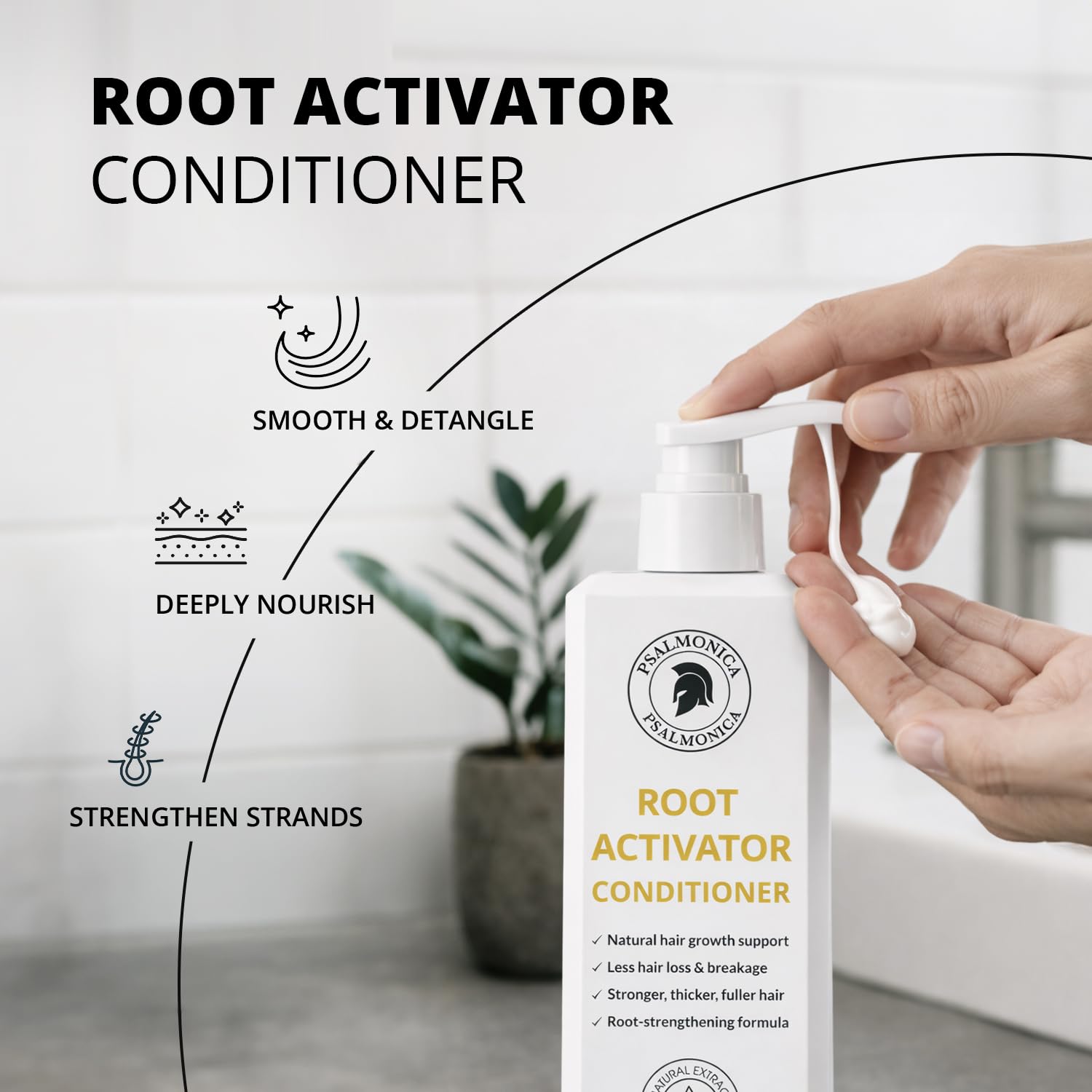 Psalmonica product label close-up noting sulfate-free and gentle formulation benefit