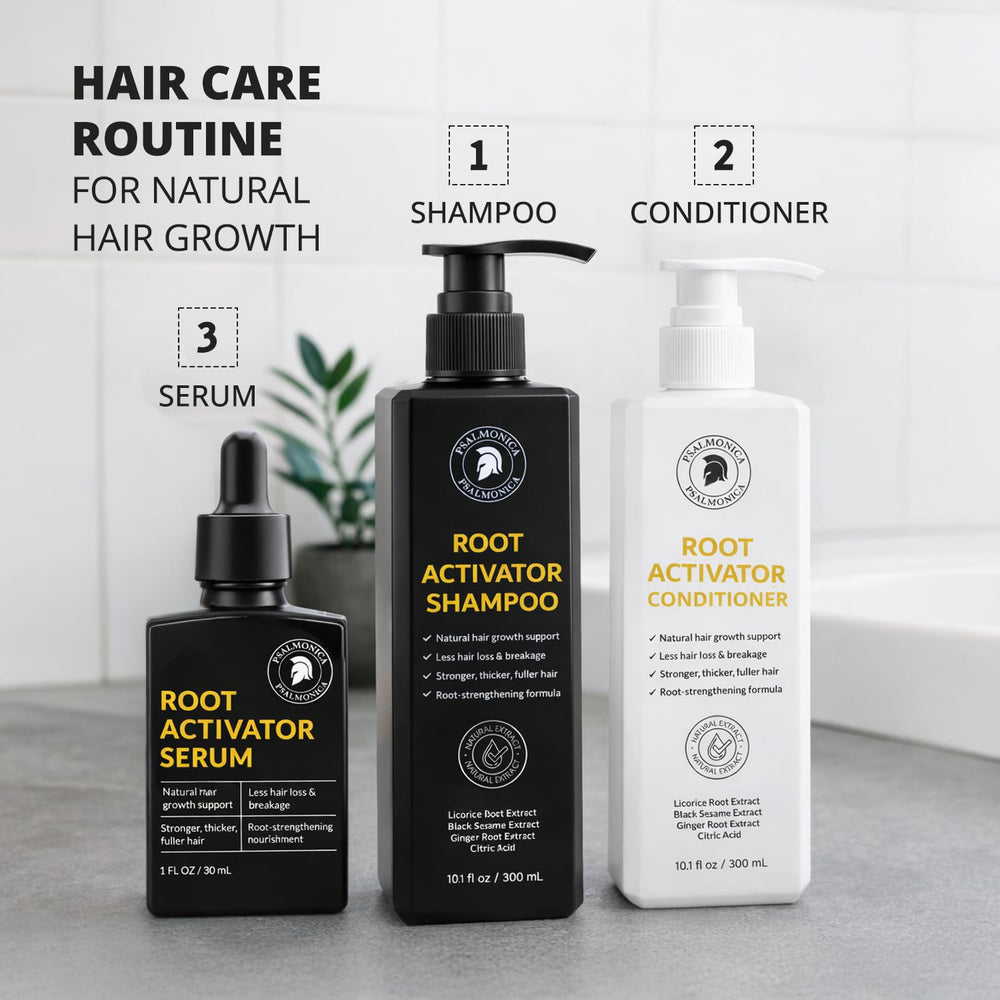 Psalmonica set on bathroom shelf styled for everyday routine benefit