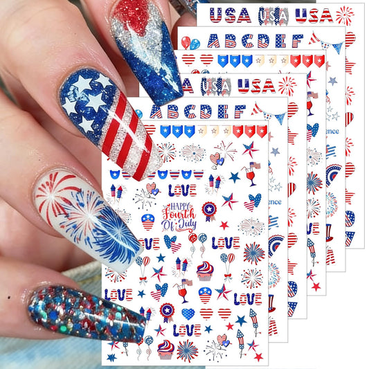 PSBRBAD front packaging showing six patriotic sticker sheets for quick decorating