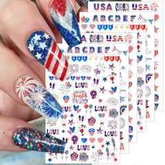 PSBRBAD front packaging showing six patriotic sticker sheets for quick decorating