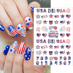 PSBRBAD letter decals close view showing USA letters for bold accent nails