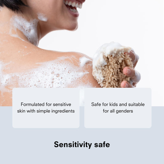 Public Goods body wash being poured, showing easy refill and waste reduction