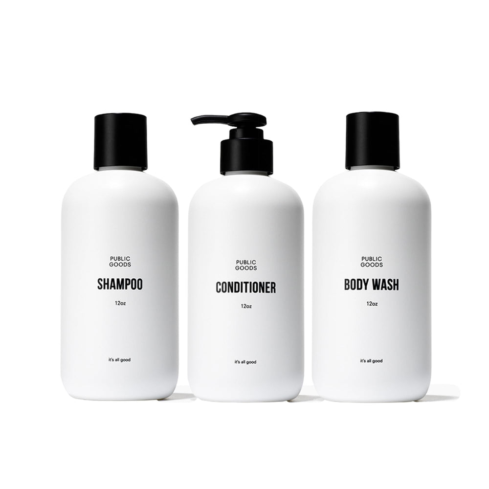 Public Goods front packaging trio showing clean design and eco benefit