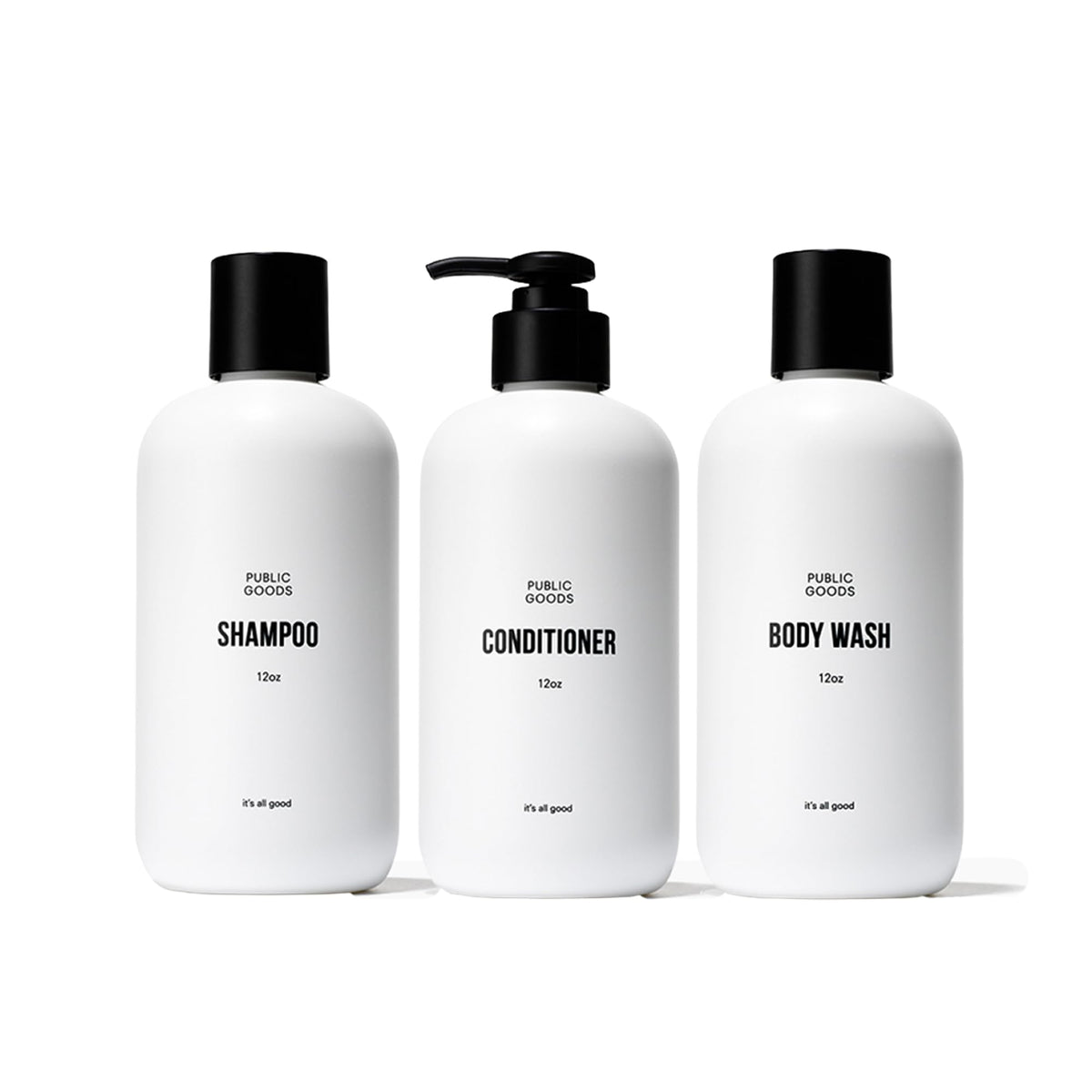Public Goods front packaging trio showing clean design and eco benefit
