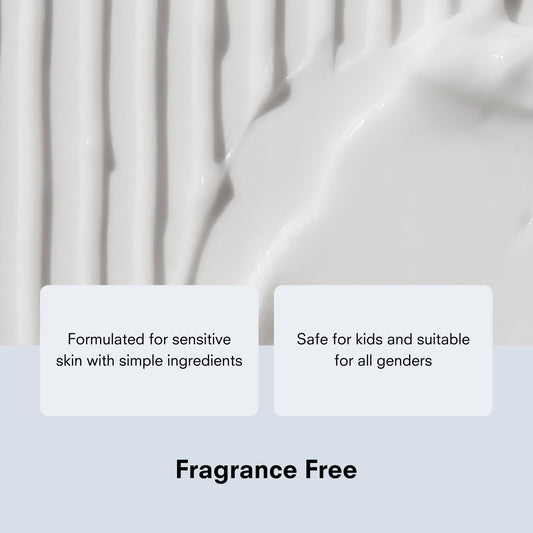 Public Goods lotion texture close-up illustrating smooth, fast-absorbing formula