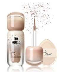 Pudaier freckle pen packaging showing compact travel-ready benefit