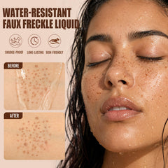 Pudaier freckle pen applying dots on skin for realistic sunkissed look