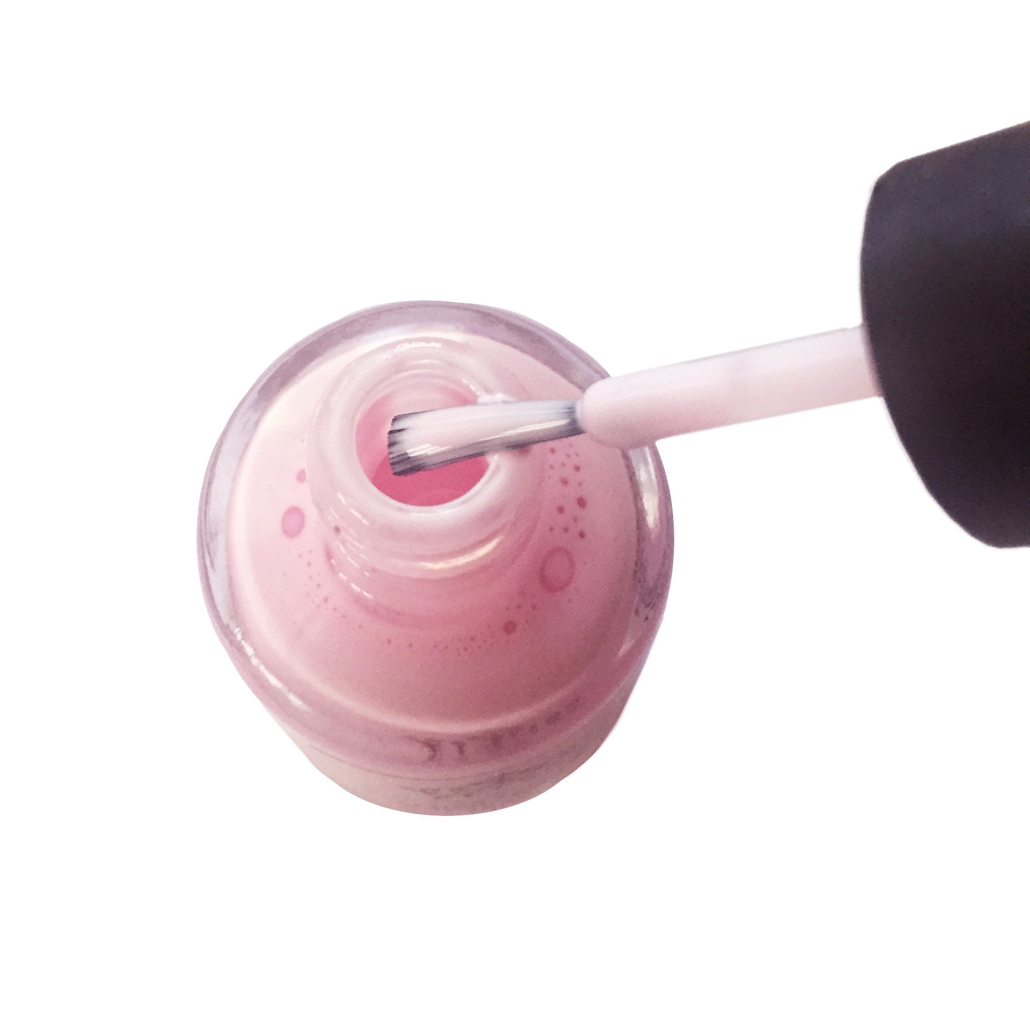 PUEEN dried film texture close-up highlighting peelable clear-pink protective barrier