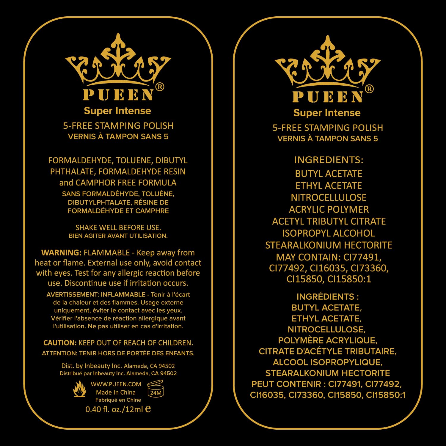 PUEEN Pure White bottle close-up highlighting opaque pigment ideal for reverse stamping