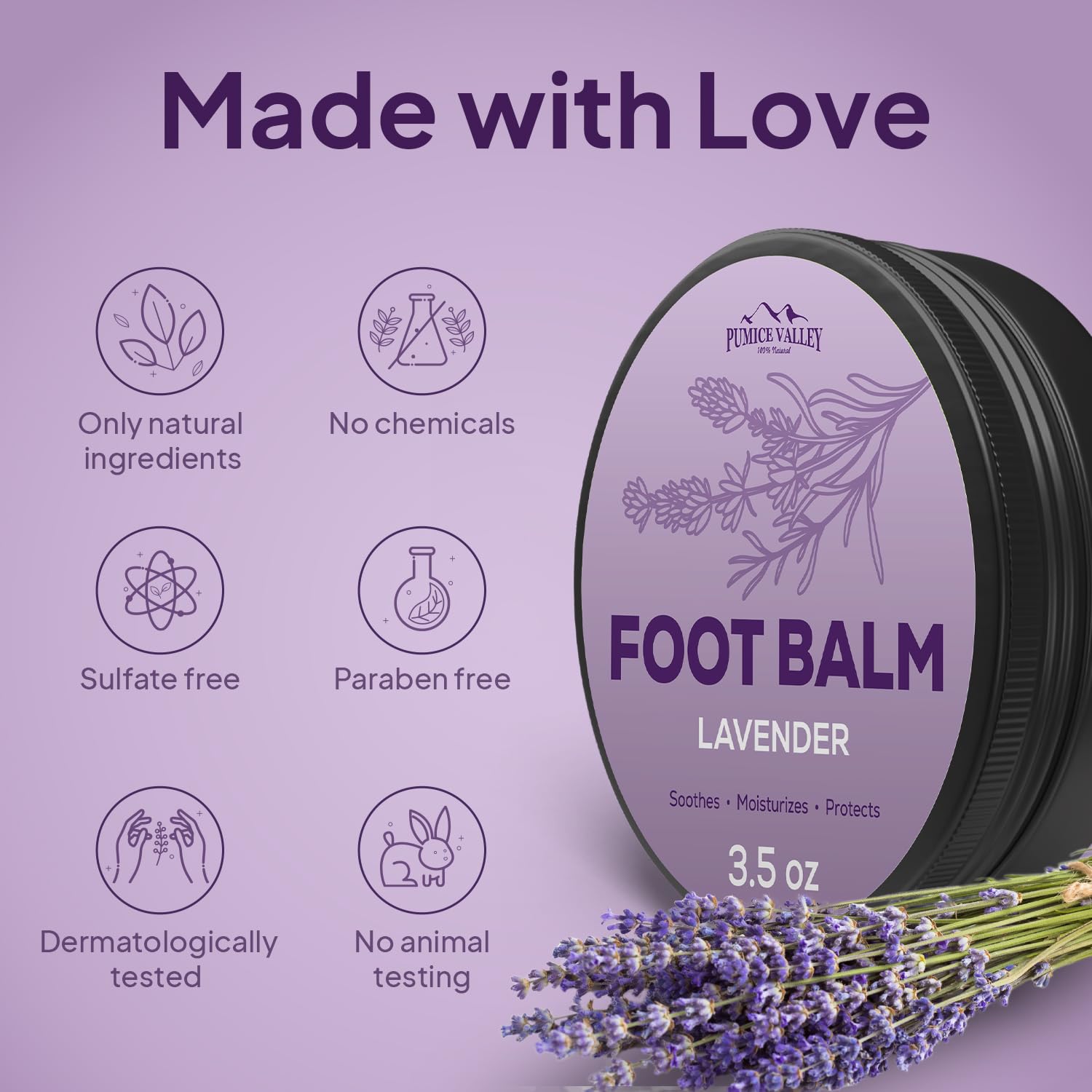 Pumice Valley open balm texture illustrating rich moisturizing benefit