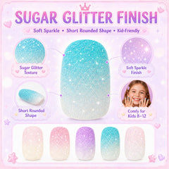 Pumkryth nails in hand to show child-scale fit and comfortable short length