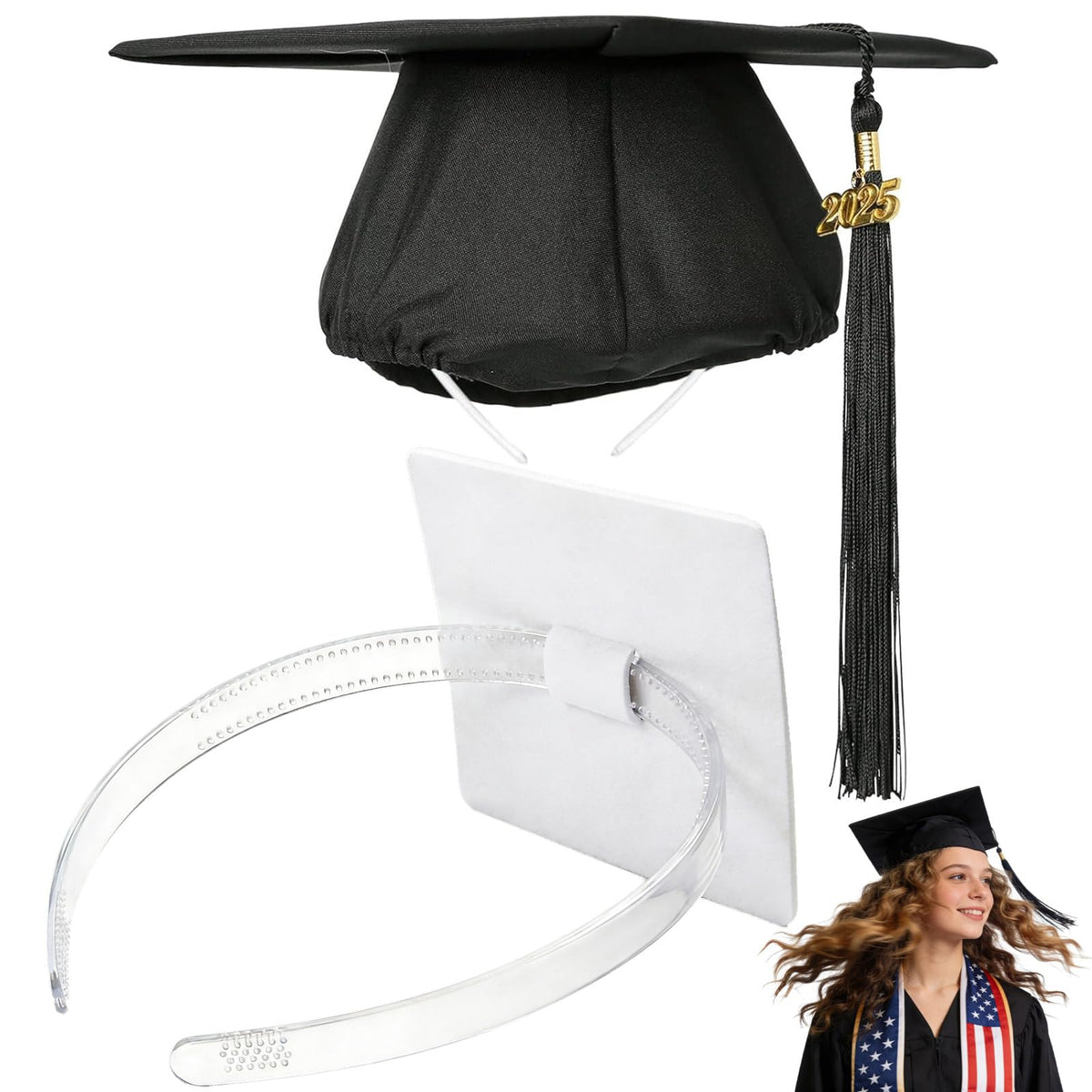 PUNCHMAN front view of headband insert showing discreet profile and stability