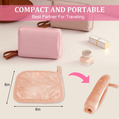 Puomue close-up microfiber texture revealing soft fibers for gentle cleansing