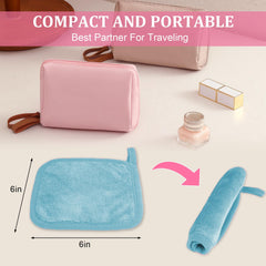 Puomue microfiber close-up showing soft fibers for gentle makeup removal benefit
