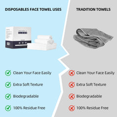 PUPUPE open pack with 50 towels, emphasizes travel convenience
