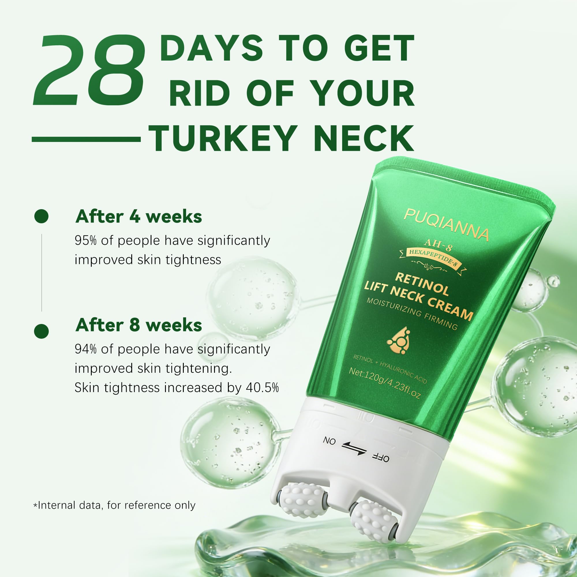 PUQIANNA on décolletage in lifestyle scene for everyday anti-aging care