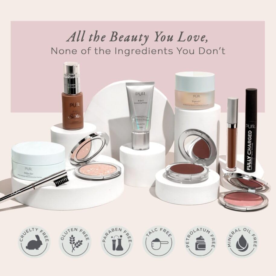 PÜR MINERALS cream on hand demonstrating blendability and priming benefit