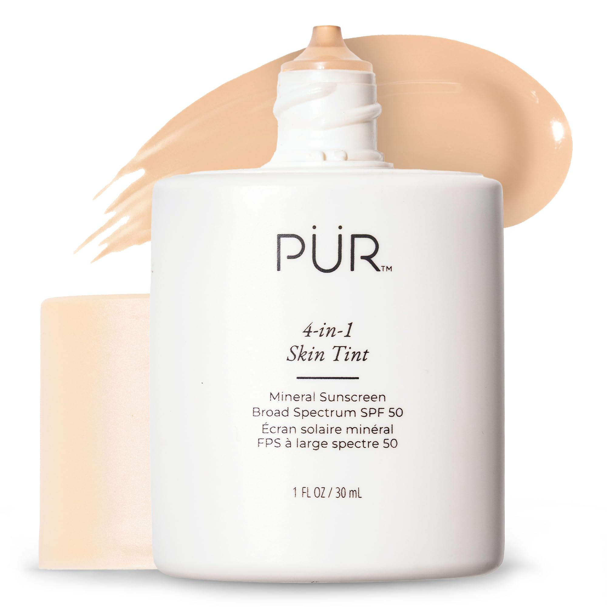 PÜR MINERALS front packaging showing Bone shade and SPF 50 protection