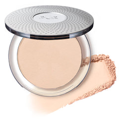 PÜR MINERALS compact front view shows sleek case and easy carry benefit
