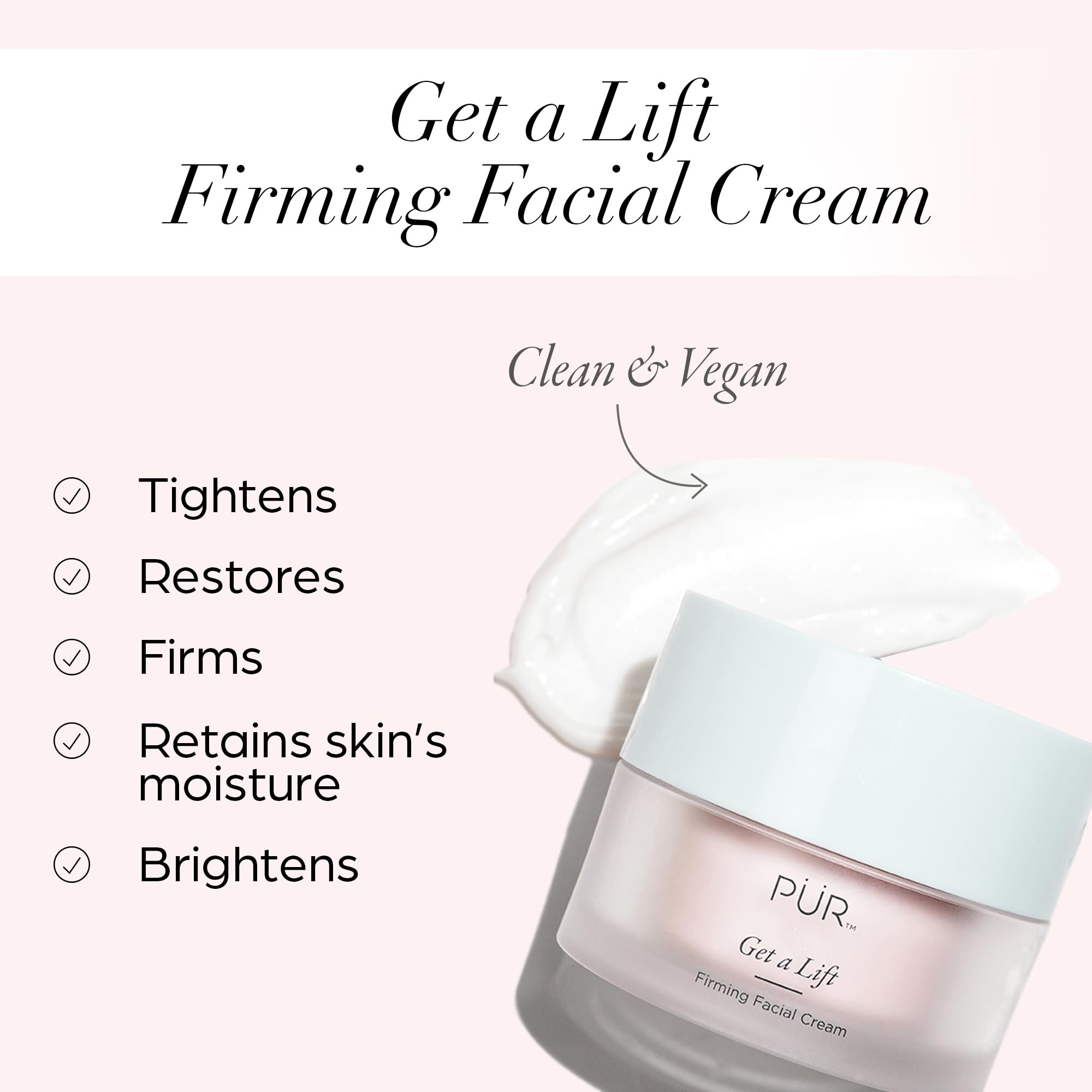PÜR MINERALS cream texture close-up highlighting lightweight, non-greasy finish