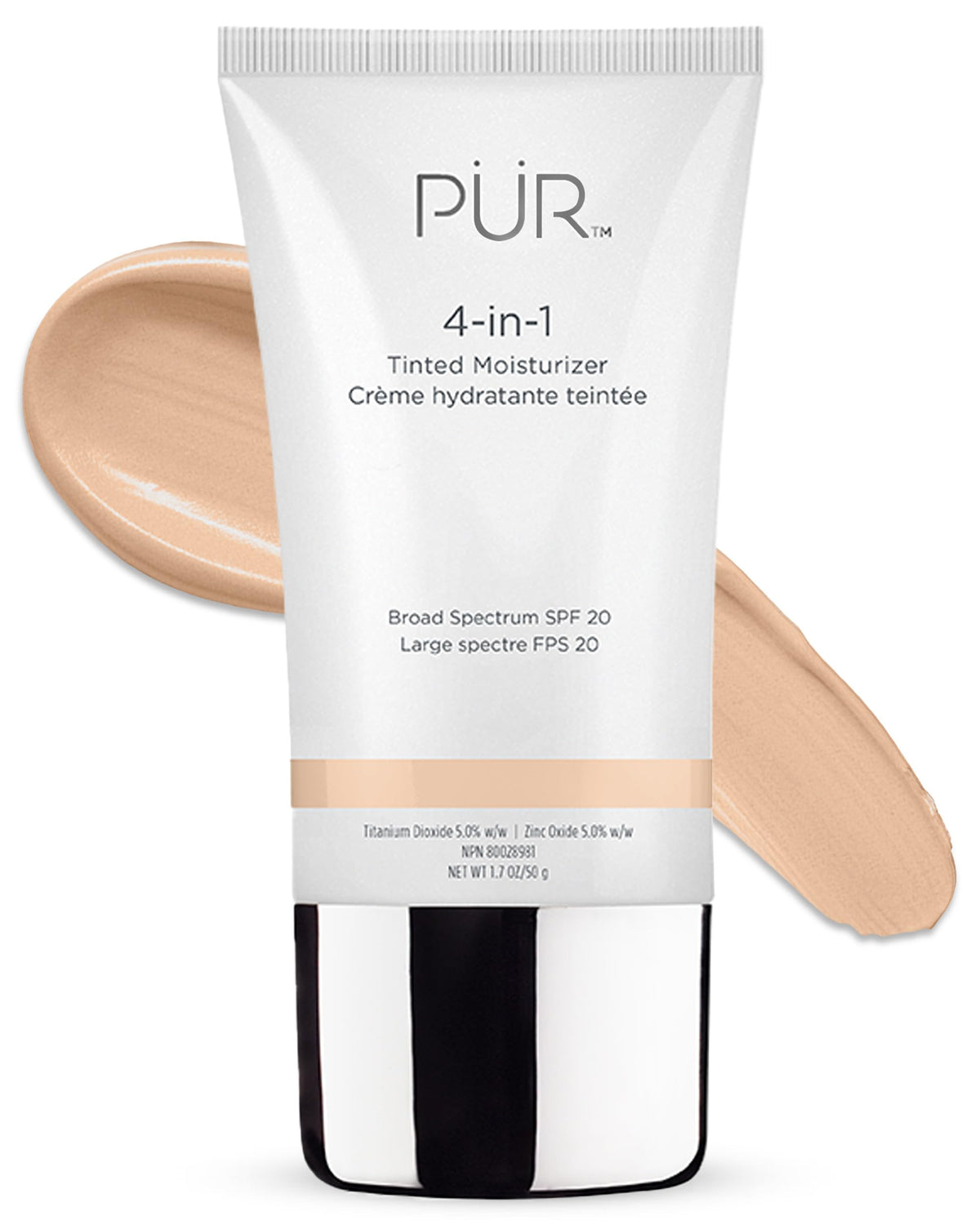 PÜR MINERALS front packaging showing Fair Ivory and product benefit