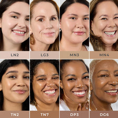 PÜR MINERALS lifestyle shot outdoors with model using tint showing daily SPF protection benefit