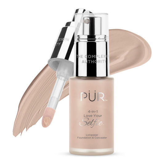 PÜR MINERALS front packaging showing bottle and label benefits