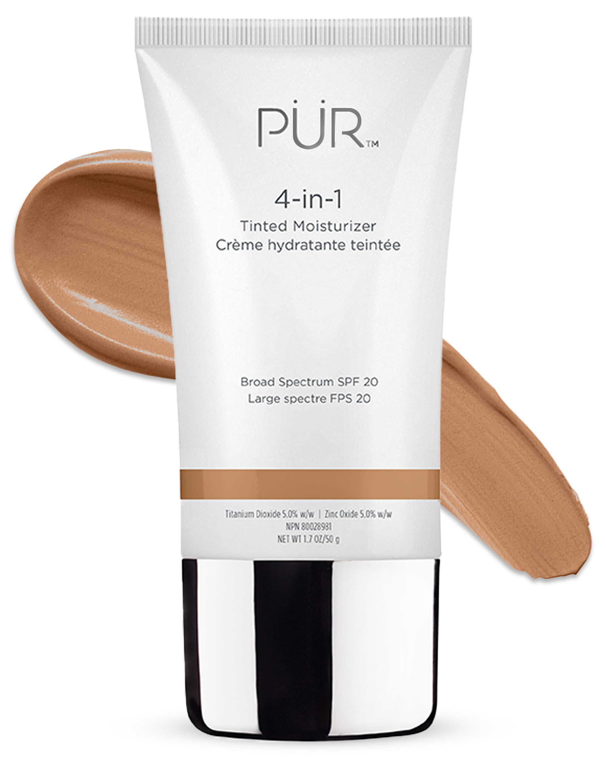 PÜR MINERALS front packaging showing medium shade and benefits