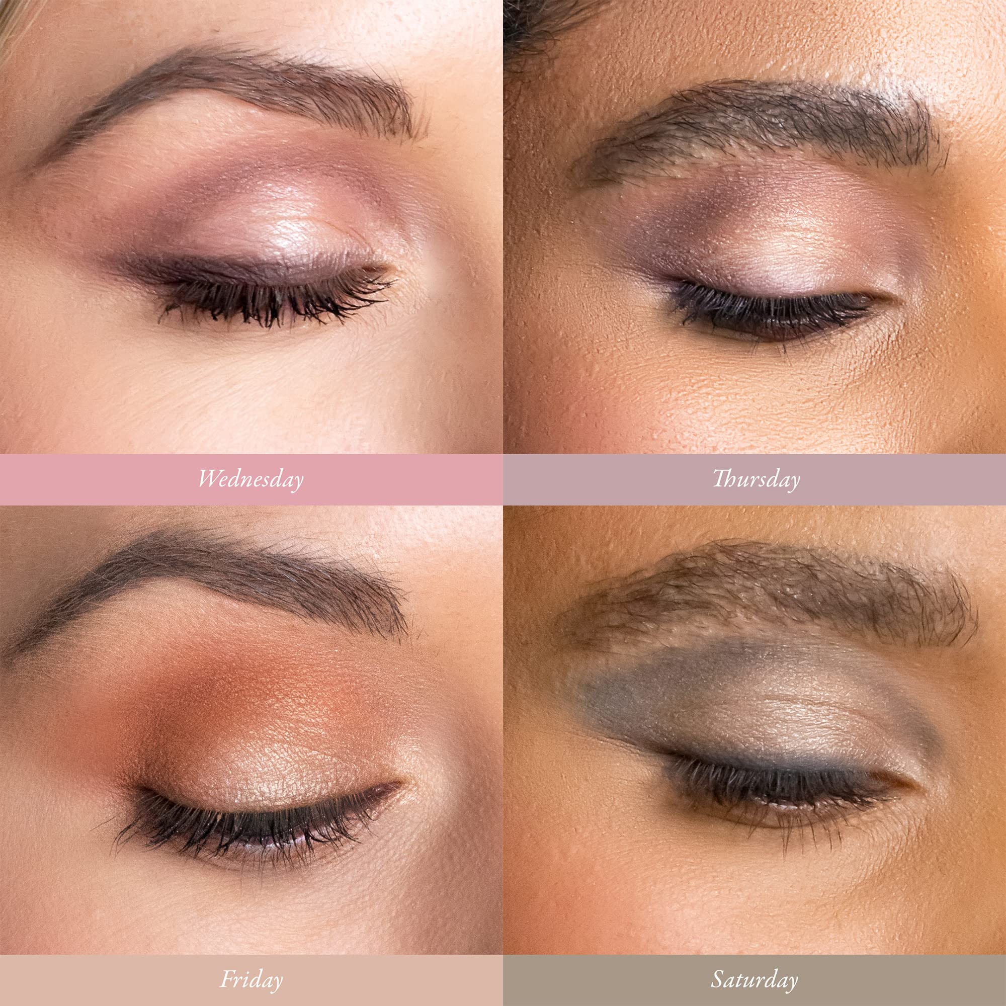 PÜR MINERALS eyeshadow applied on lid illustrating blendable finish and wear comfort