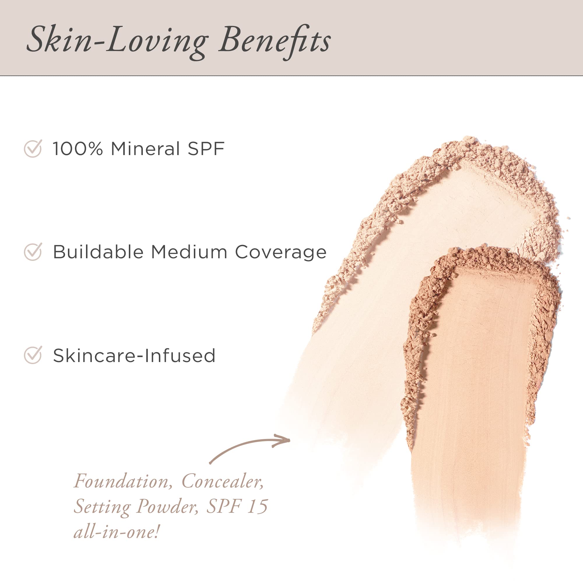 PÜR MINERALS open pan texture close-up showing finely milled powder for smooth finish