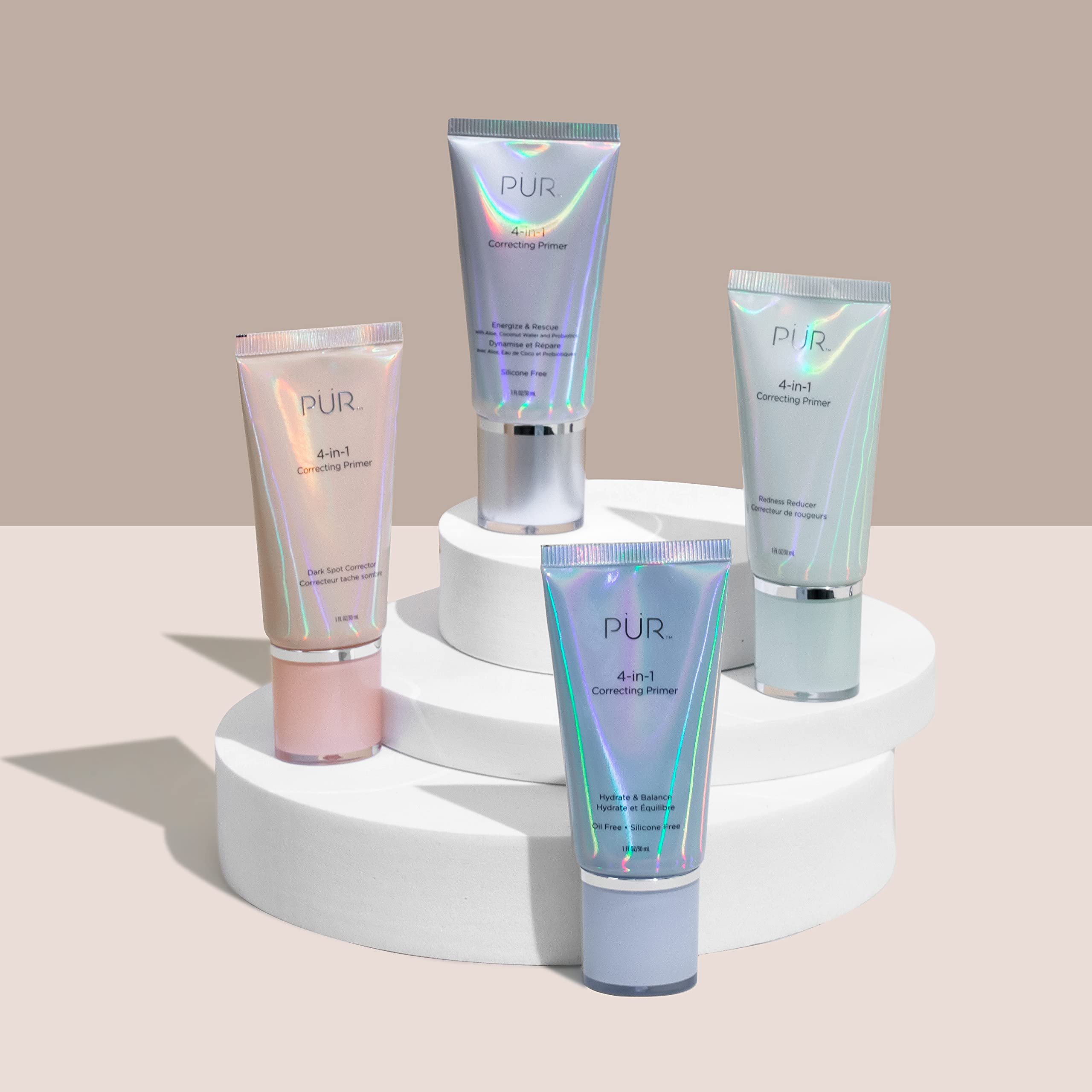 PÜR MINERALS shown applied on hand showing instant skin hydration