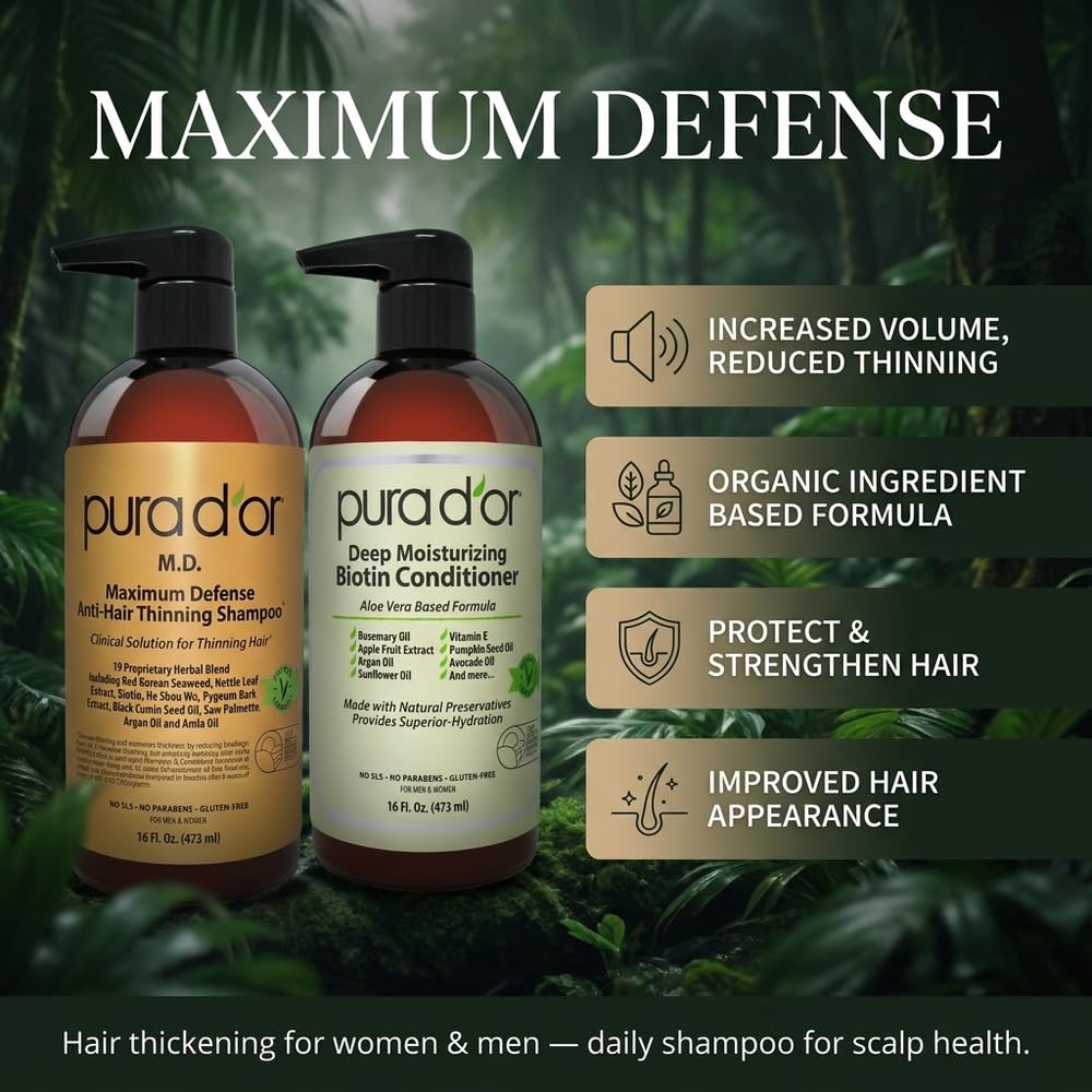 PURA D'OR conditioner cream texture demonstrating rich moisture delivery