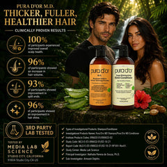 PURA D'OR duo staged in a bathroom setting to show daily routine use benefit