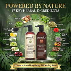 PURA D'OR botanical ingredients flatlay highlighting plant-based actives