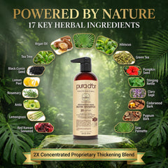PURA D'OR bottle in shower setting showing everyday routine convenience